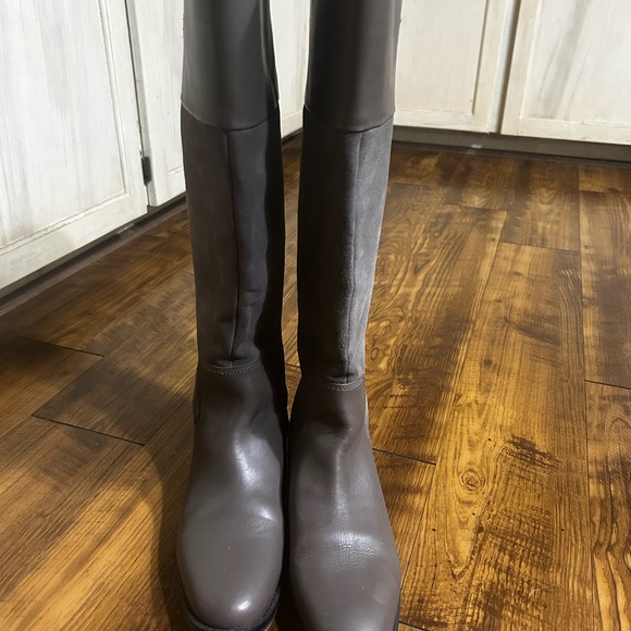 Franco Sarto Elegant Gray Suede Knee-High Boots - size 10, worn once! - Picture 1 of 5